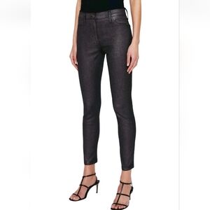 AG Adriano Goldschmied Women Jean Size 31 Metallic Coated High Rise Skinny Ankle